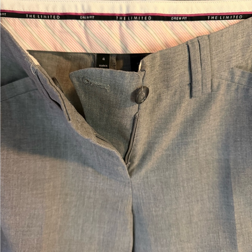 The Limited Gray Tailored Women's Trousers Pants Y2K Corporate Chic Size 4 - Picture 3 of 5